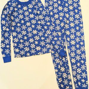 Hanna Andersson snowflake pajama set, 100% organic cotton, size 12